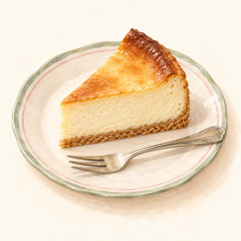 チーズケーキをモチーフにしたイラスト