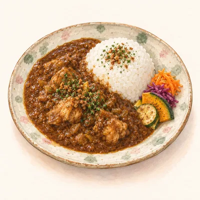 スパイスカレーをモチーフにしたイラスト