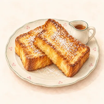 フレンチトーストをモチーフにしたイラスト