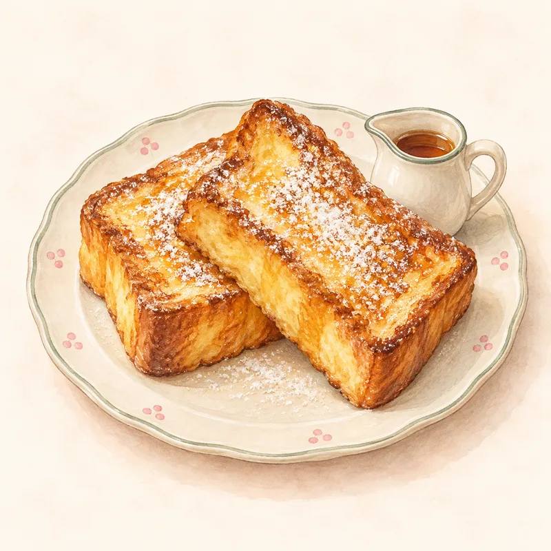 フレンチトーストをモチーフにしたイラスト