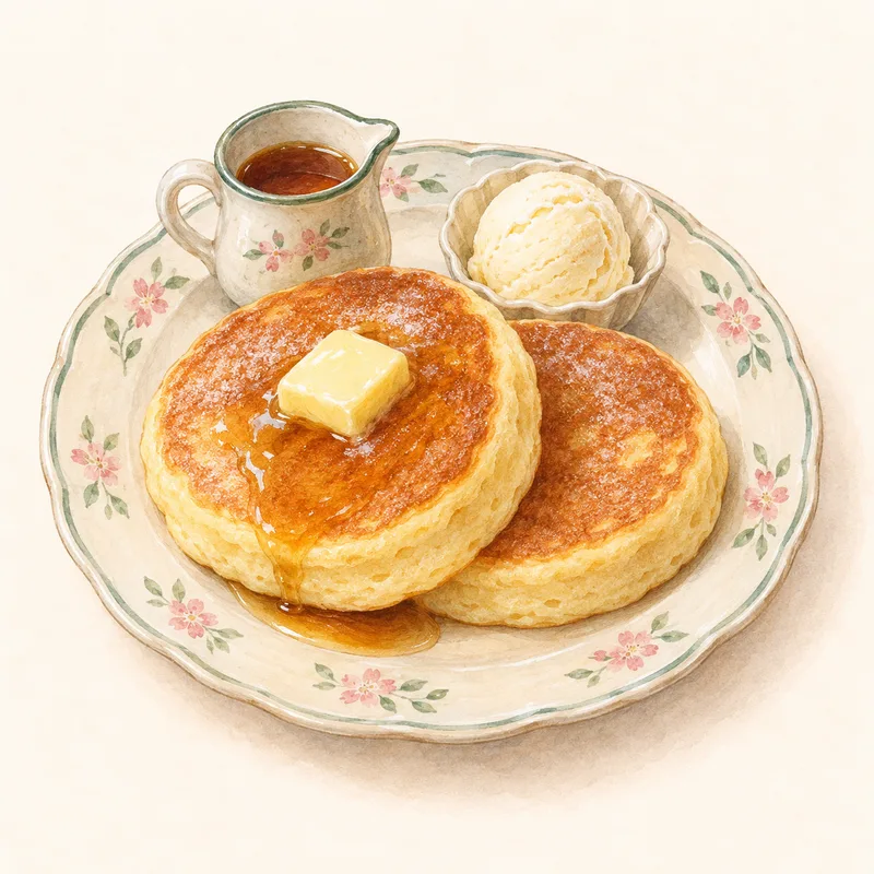 パンケーキをモチーフにしたイラスト