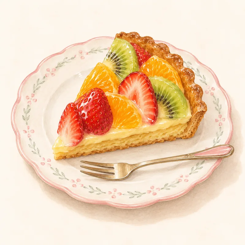 フルーツタルトをモチーフにしたイラスト