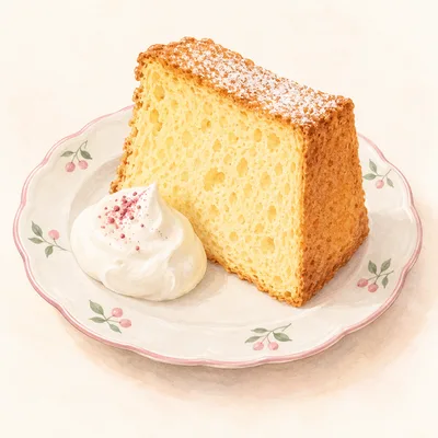 シフォンケーキをモチーフにしたイラスト